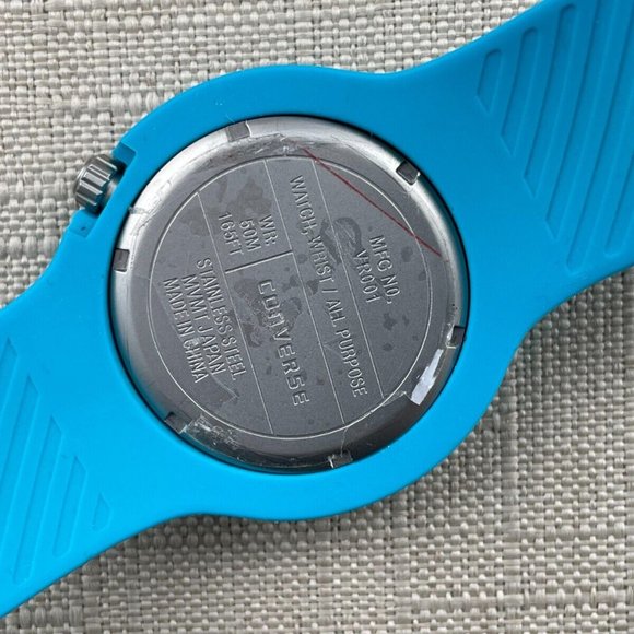 Converse Wristwatch Blue Rubber Band sport Analog Quarts unisex Watch $75 - Picture 10 of 12